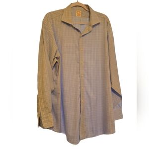 Madison Button T-shirt, 17 1/2-36 in size, white and light blue color.